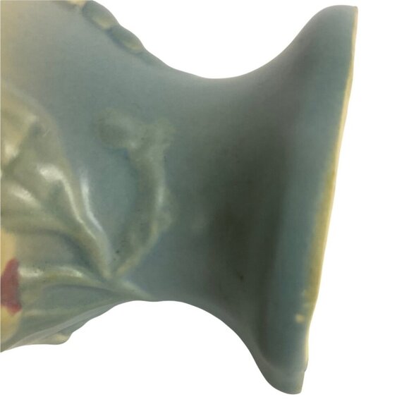 Vintage Hull Art Pottery Vase Magnolia Matte Pink Yellow Green USA Made - Picture 8 of 9